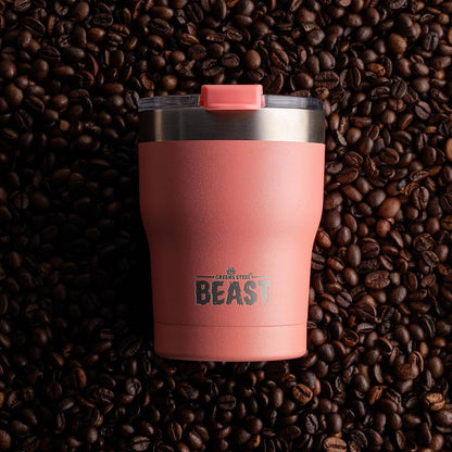 Beast 10 oz Tumbler Stainless Steel Vacuum Insulated Coffee Ice Cup Double Wall Travel Flask (Arctic White)