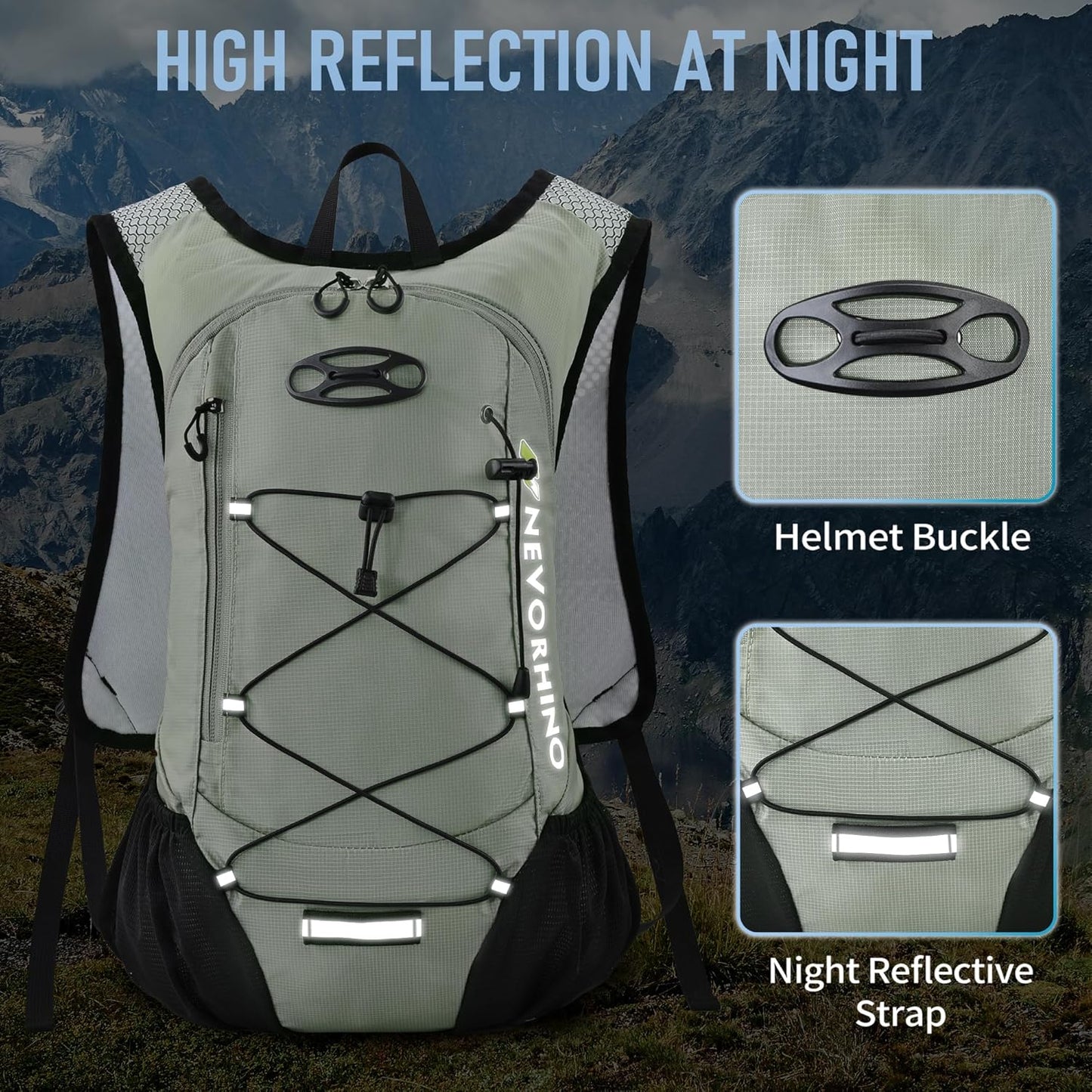 Lightweight Hydration Backpack, Running Backpack with 2L Water Bladder, Hydro Water Daypack for Cycling Hiking Rave for Men Women