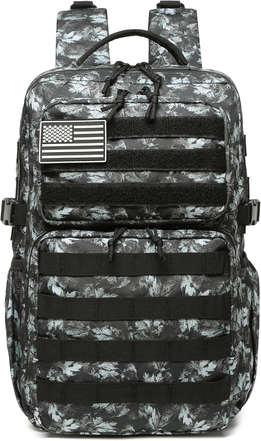Wotony Military Tactical Backpack for Men Waterproof Daypack 3 Day Assault Pack Molle Bag with Water Bottle Holder