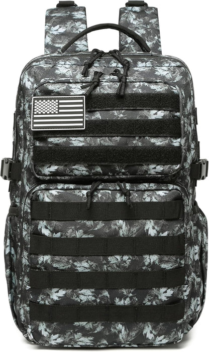 Wotony Military Tactical Backpack for Men Waterproof Daypack 3 Day Assault Pack Molle Bag with Water Bottle Holder