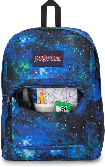 JanSport SuperBreak One Backpacks - Durable, Lightweight Bookbag with 1 Main Compartment, Front Utility Pocket with Built-in Organizer - Premium Backpack, Black - Colors B