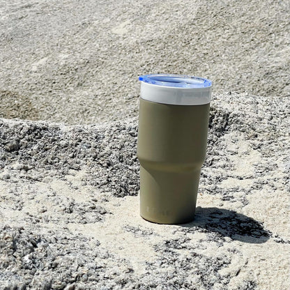 True Ceramic Lined (Not Coated) Stainless Steel Vacuum Insulated Travel Coffee Tumbler, No Metallic Taste, 16oz for Coffee & Tea On-The-Go (Original Steel)