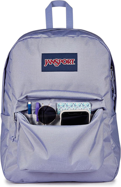 JanSport SuperBreak One Backpacks - Durable, Lightweight Bookbag with 1 Main Compartment, Front Utility Pocket with Built-in Organizer - Premium Backpack, Black - Colors B