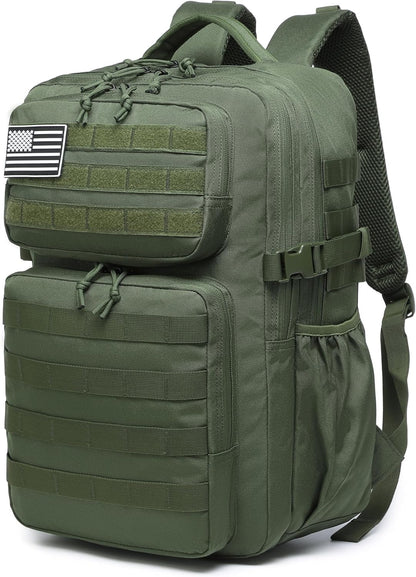 Wotony Military Tactical Backpack for Men Waterproof Daypack 3 Day Assault Pack Molle Bag with Water Bottle Holder