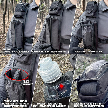 WYNEX Molle Tactical Pouches of Water Bottle Pouch Version, Tactical Accessories Backpack Strap Pouch Water Bottle Carrier Holder Molle Accessories for Backpacks