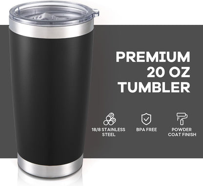 20 oz Tumbler with Lid Stainless Steel Insulated Tumblers Cups Travel Mug | Double Wall Vacuum, Powder Coated, Keep Drinks Cold and Hot, Waterproof Lid, Fit of Car Cup Holders, Sagebrush Green