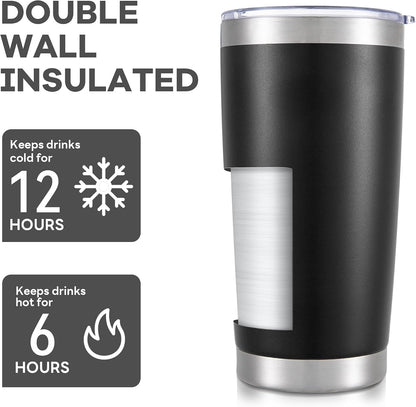 20 oz Tumbler with Lid Stainless Steel Insulated Tumblers Cups Travel Mug | Double Wall Vacuum, Powder Coated, Keep Drinks Cold and Hot, Waterproof Lid, Fit of Car Cup Holders, Sagebrush Green