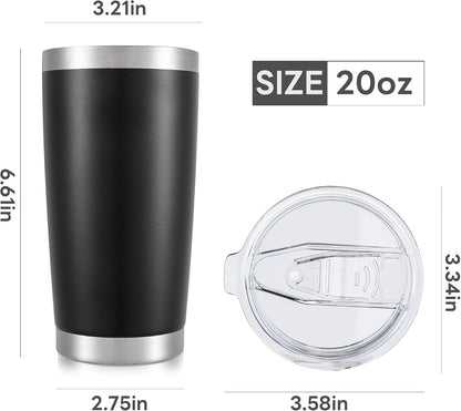 20 oz Tumbler with Lid Stainless Steel Insulated Tumblers Cups Travel Mug | Double Wall Vacuum, Powder Coated, Keep Drinks Cold and Hot, Waterproof Lid, Fit of Car Cup Holders, Sagebrush Green