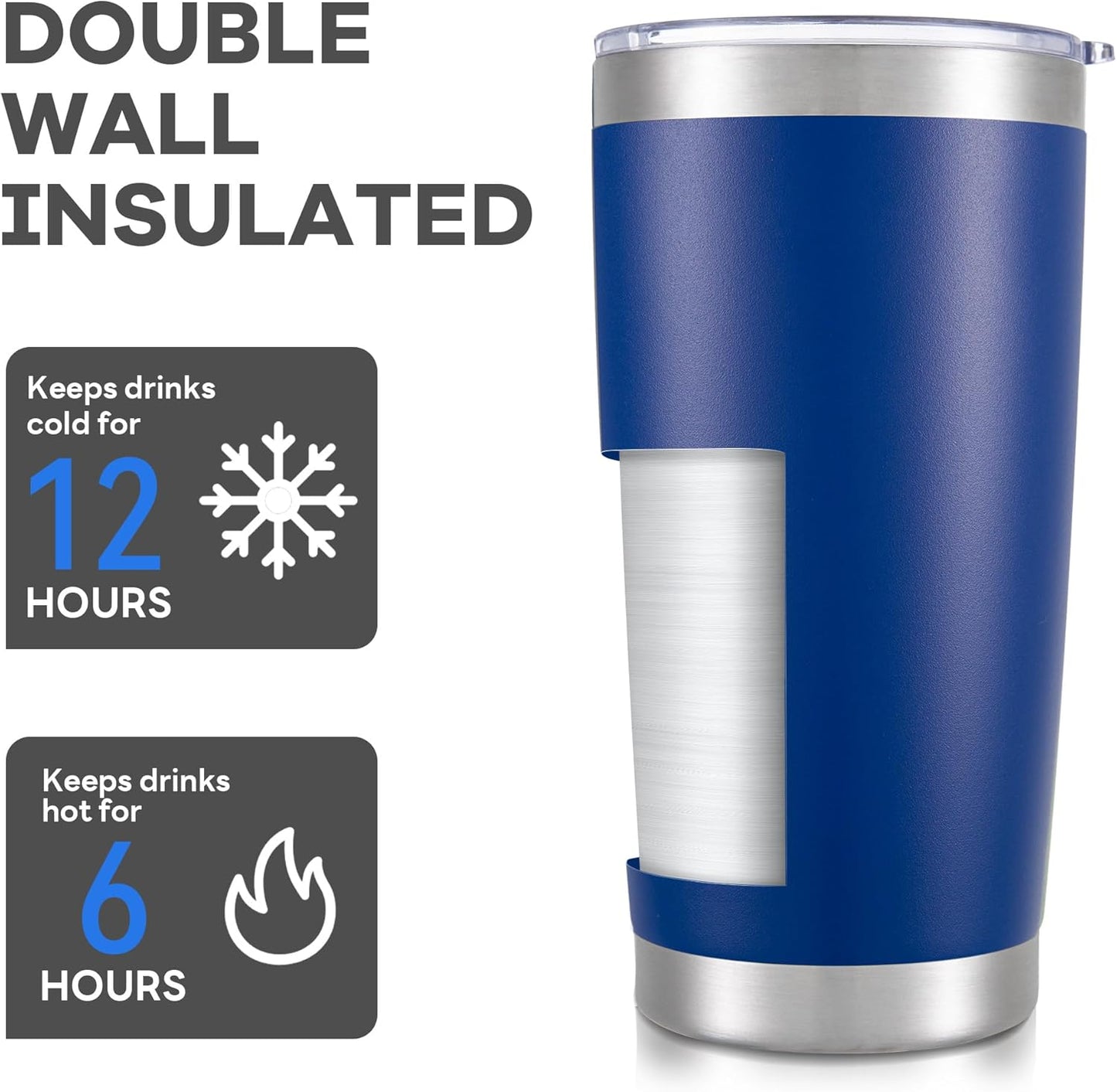20 oz Tumbler with Lid Stainless Steel Insulated Tumblers Cups Travel Mug | Double Wall Vacuum, Powder Coated, Keep Drinks Cold and Hot, Waterproof Lid, Fit of Car Cup Holders, Sagebrush Green