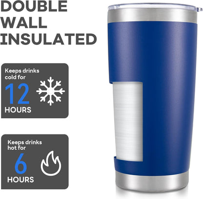 20 oz Tumbler with Lid Stainless Steel Insulated Tumblers Cups Travel Mug | Double Wall Vacuum, Powder Coated, Keep Drinks Cold and Hot, Waterproof Lid, Fit of Car Cup Holders, Sagebrush Green