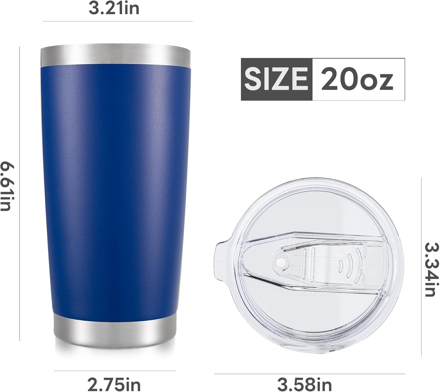 20 oz Tumbler with Lid Stainless Steel Insulated Tumblers Cups Travel Mug | Double Wall Vacuum, Powder Coated, Keep Drinks Cold and Hot, Waterproof Lid, Fit of Car Cup Holders, Sagebrush Green
