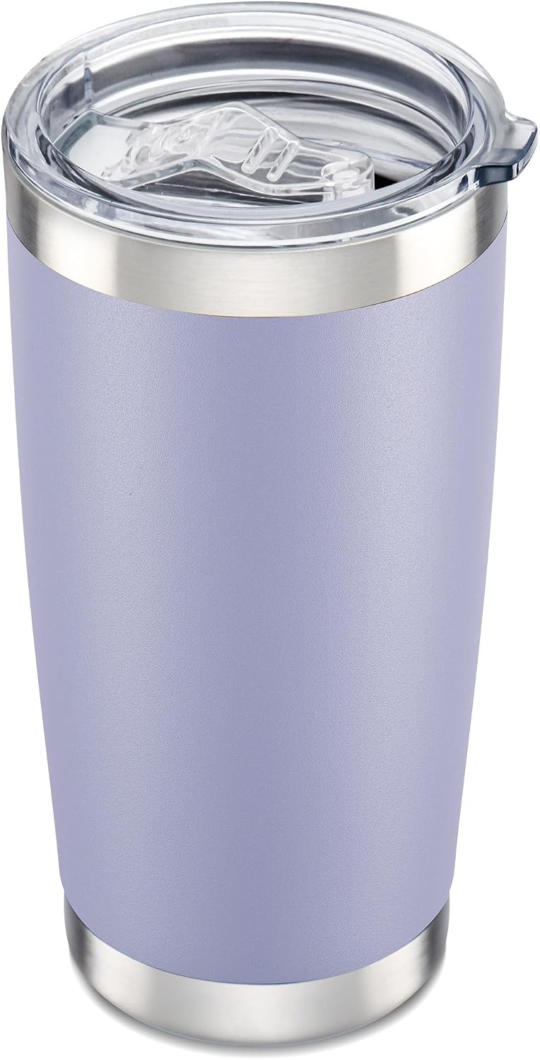 20 oz Tumbler with Lid Stainless Steel Insulated Tumblers Cups Travel Mug | Double Wall Vacuum, Powder Coated, Keep Drinks Cold and Hot, Waterproof Lid, Fit of Car Cup Holders, Sagebrush Green