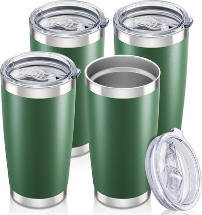 20 oz Tumbler with Lid Stainless Steel Insulated Tumblers Cups Travel Mug | Double Wall Vacuum, Powder Coated, Keep Drinks Cold and Hot, Waterproof Lid, Fit of Car Cup Holders, Sagebrush Green