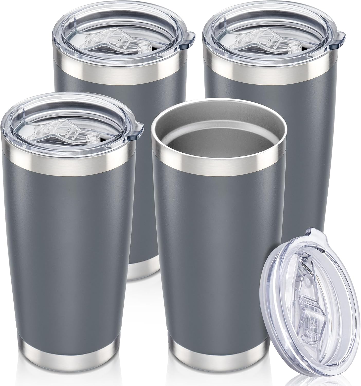 20 oz Tumbler with Lid Stainless Steel Insulated Tumblers Cups Travel Mug | Double Wall Vacuum, Powder Coated, Keep Drinks Cold and Hot, Waterproof Lid, Fit of Car Cup Holders, Sagebrush Green
