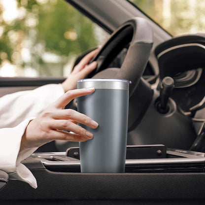 20 oz Tumbler with Lid Stainless Steel Insulated Tumblers Cups Travel Mug | Double Wall Vacuum, Powder Coated, Keep Drinks Cold and Hot, Waterproof Lid, Fit of Car Cup Holders, Sagebrush Green