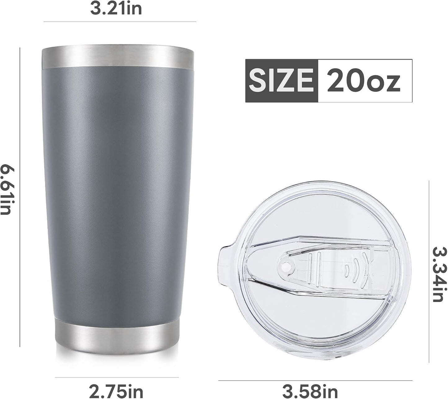 20 oz Tumbler with Lid Stainless Steel Insulated Tumblers Cups Travel Mug | Double Wall Vacuum, Powder Coated, Keep Drinks Cold and Hot, Waterproof Lid, Fit of Car Cup Holders, Sagebrush Green