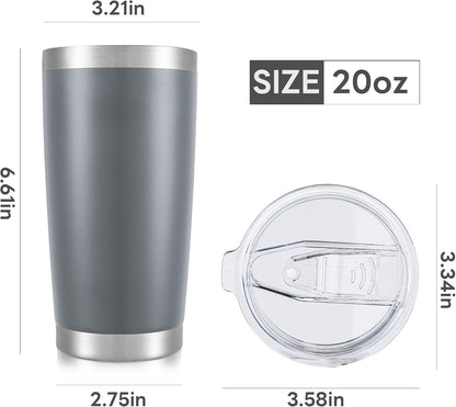 20 oz Tumbler with Lid Stainless Steel Insulated Tumblers Cups Travel Mug | Double Wall Vacuum, Powder Coated, Keep Drinks Cold and Hot, Waterproof Lid, Fit of Car Cup Holders, Sagebrush Green