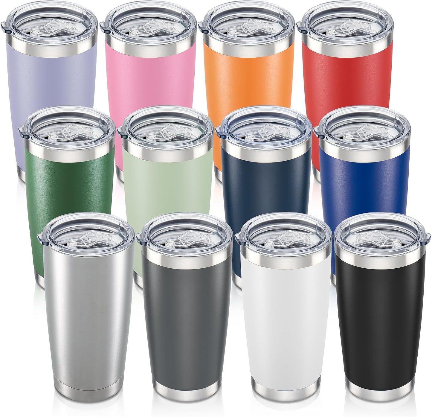 20 oz Tumbler with Lid Stainless Steel Insulated Tumblers Cups Travel Mug | Double Wall Vacuum, Powder Coated, Keep Drinks Cold and Hot, Waterproof Lid, Fit of Car Cup Holders, Sagebrush Green