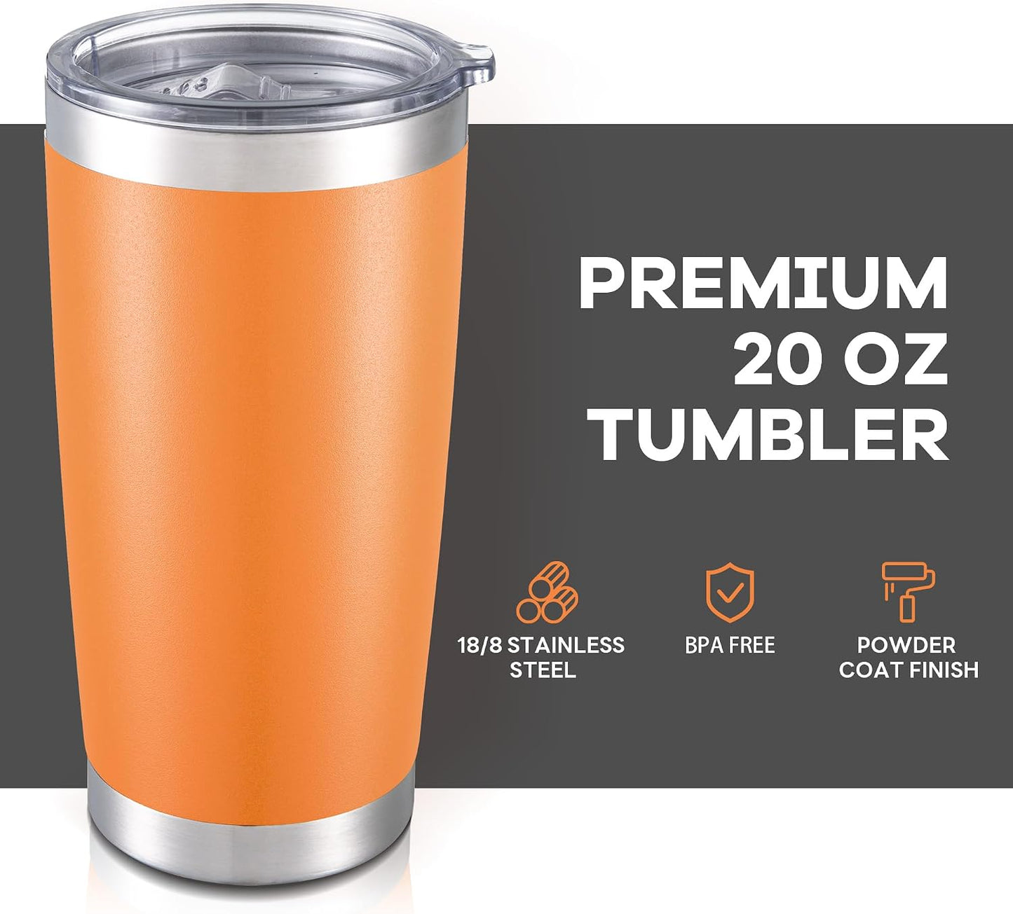 20 oz Tumbler with Lid Stainless Steel Insulated Tumblers Cups Travel Mug | Double Wall Vacuum, Powder Coated, Keep Drinks Cold and Hot, Waterproof Lid, Fit of Car Cup Holders, Sagebrush Green