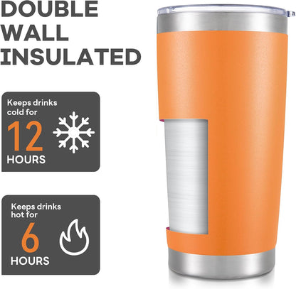 20 oz Tumbler with Lid Stainless Steel Insulated Tumblers Cups Travel Mug | Double Wall Vacuum, Powder Coated, Keep Drinks Cold and Hot, Waterproof Lid, Fit of Car Cup Holders, Sagebrush Green