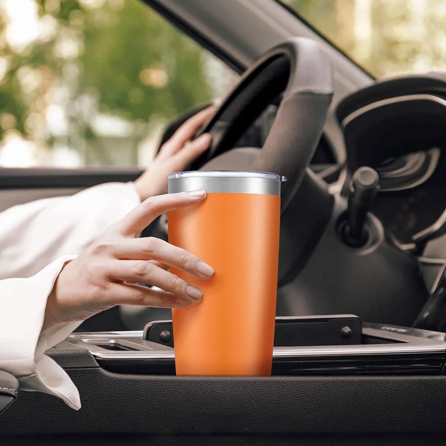 20 oz Tumbler with Lid Stainless Steel Insulated Tumblers Cups Travel Mug | Double Wall Vacuum, Powder Coated, Keep Drinks Cold and Hot, Waterproof Lid, Fit of Car Cup Holders, Sagebrush Green