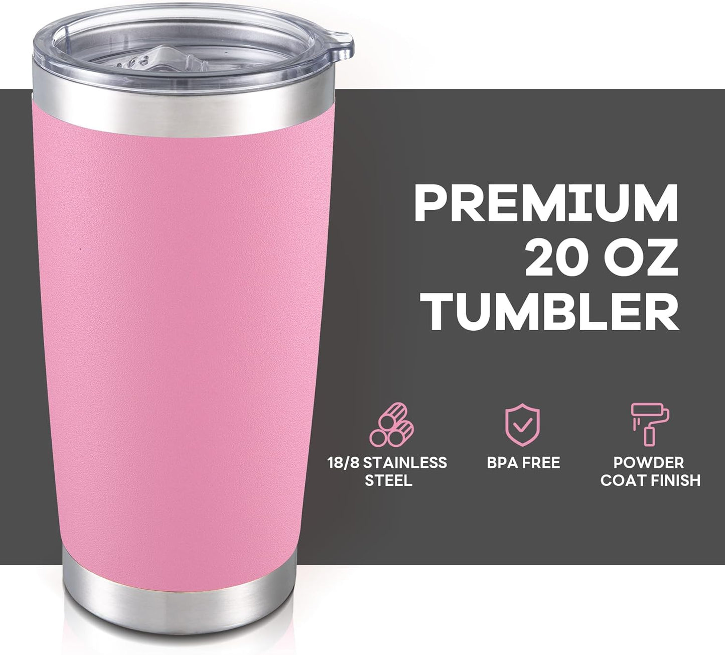 20 oz Tumbler with Lid Stainless Steel Insulated Tumblers Cups Travel Mug | Double Wall Vacuum, Powder Coated, Keep Drinks Cold and Hot, Waterproof Lid, Fit of Car Cup Holders, Sagebrush Green