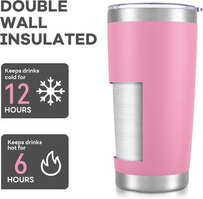20 oz Tumbler with Lid Stainless Steel Insulated Tumblers Cups Travel Mug | Double Wall Vacuum, Powder Coated, Keep Drinks Cold and Hot, Waterproof Lid, Fit of Car Cup Holders, Sagebrush Green