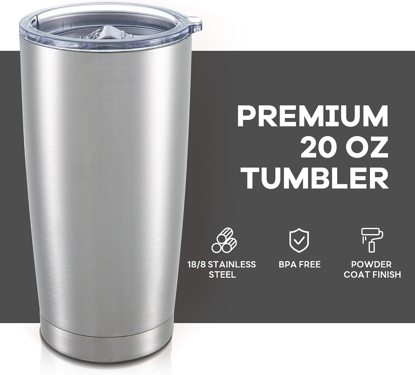 20 oz Tumbler with Lid Stainless Steel Insulated Tumblers Cups Travel Mug | Double Wall Vacuum, Powder Coated, Keep Drinks Cold and Hot, Waterproof Lid, Fit of Car Cup Holders, Sagebrush Green