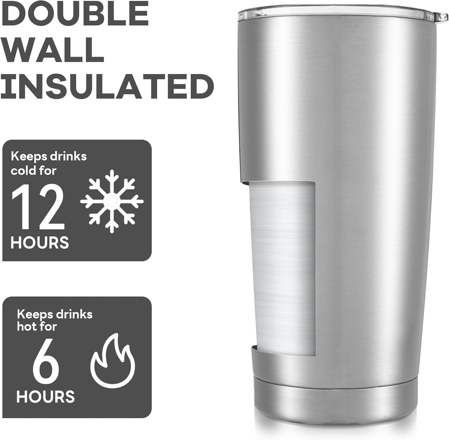 20 oz Tumbler with Lid Stainless Steel Insulated Tumblers Cups Travel Mug | Double Wall Vacuum, Powder Coated, Keep Drinks Cold and Hot, Waterproof Lid, Fit of Car Cup Holders, Sagebrush Green