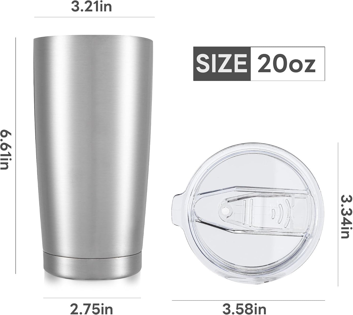20 oz Tumbler with Lid Stainless Steel Insulated Tumblers Cups Travel Mug | Double Wall Vacuum, Powder Coated, Keep Drinks Cold and Hot, Waterproof Lid, Fit of Car Cup Holders, Sagebrush Green
