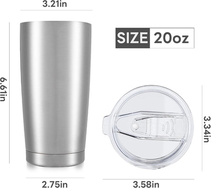 20 oz Tumbler with Lid Stainless Steel Insulated Tumblers Cups Travel Mug | Double Wall Vacuum, Powder Coated, Keep Drinks Cold and Hot, Waterproof Lid, Fit of Car Cup Holders, Sagebrush Green