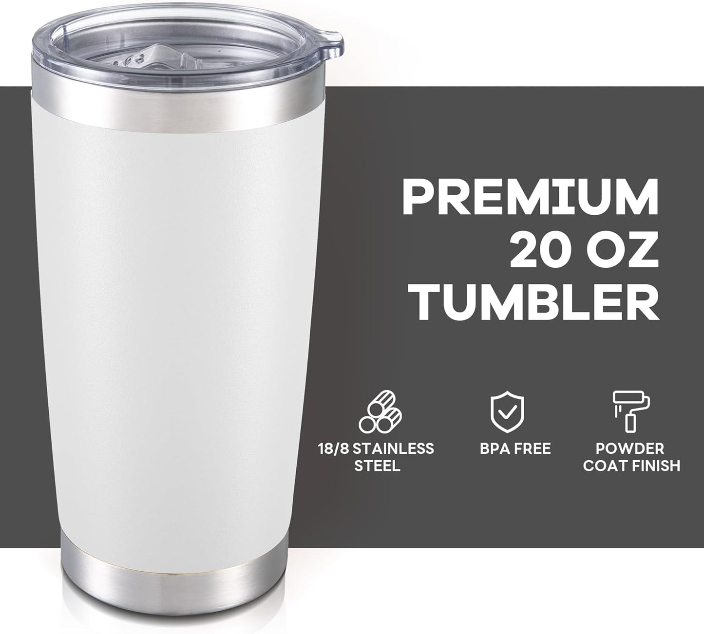 20 oz Tumbler with Lid Stainless Steel Insulated Tumblers Cups Travel Mug | Double Wall Vacuum, Powder Coated, Keep Drinks Cold and Hot, Waterproof Lid, Fit of Car Cup Holders, Sagebrush Green