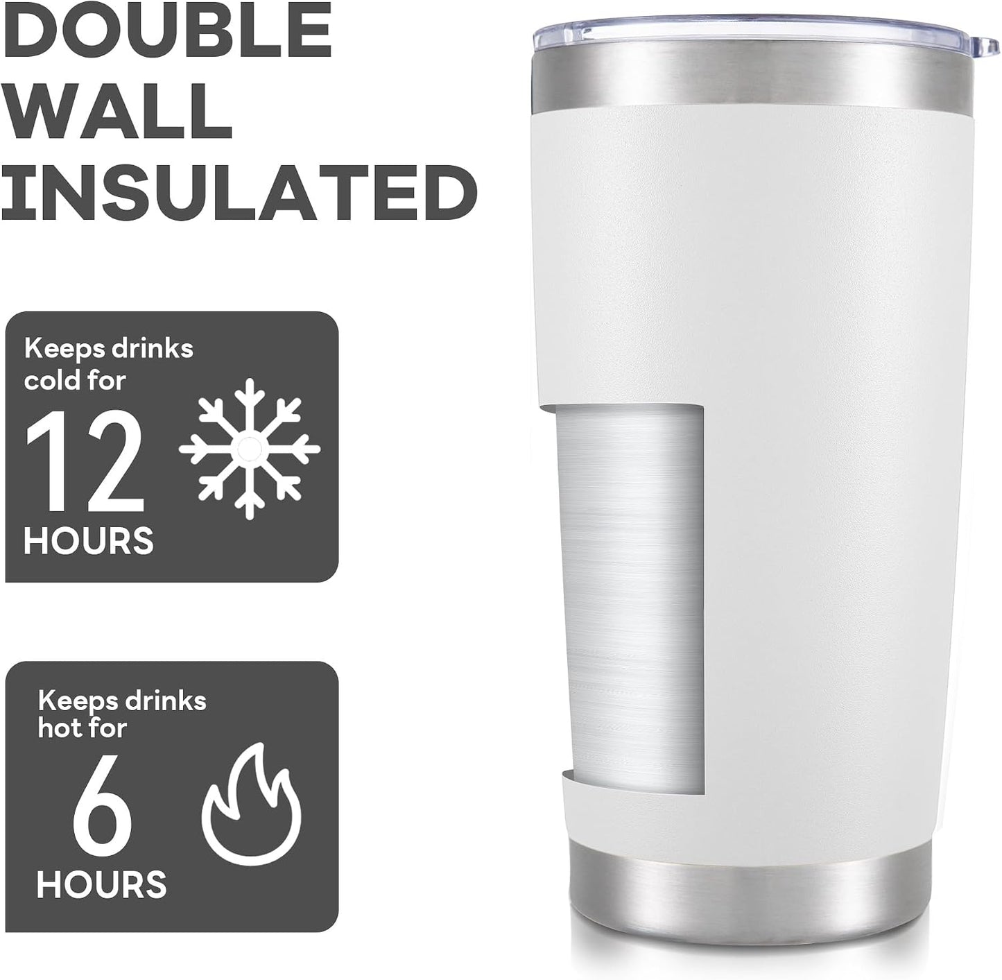 20 oz Tumbler with Lid Stainless Steel Insulated Tumblers Cups Travel Mug | Double Wall Vacuum, Powder Coated, Keep Drinks Cold and Hot, Waterproof Lid, Fit of Car Cup Holders, Sagebrush Green