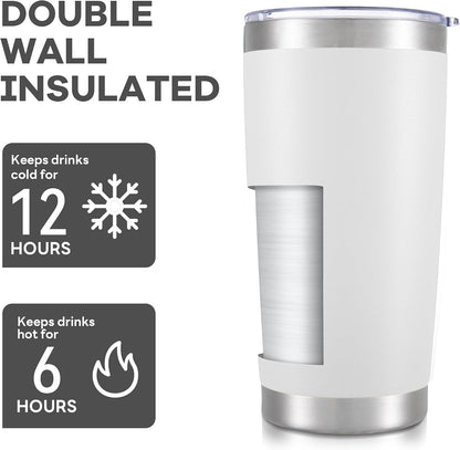 20 oz Tumbler with Lid Stainless Steel Insulated Tumblers Cups Travel Mug | Double Wall Vacuum, Powder Coated, Keep Drinks Cold and Hot, Waterproof Lid, Fit of Car Cup Holders, Sagebrush Green