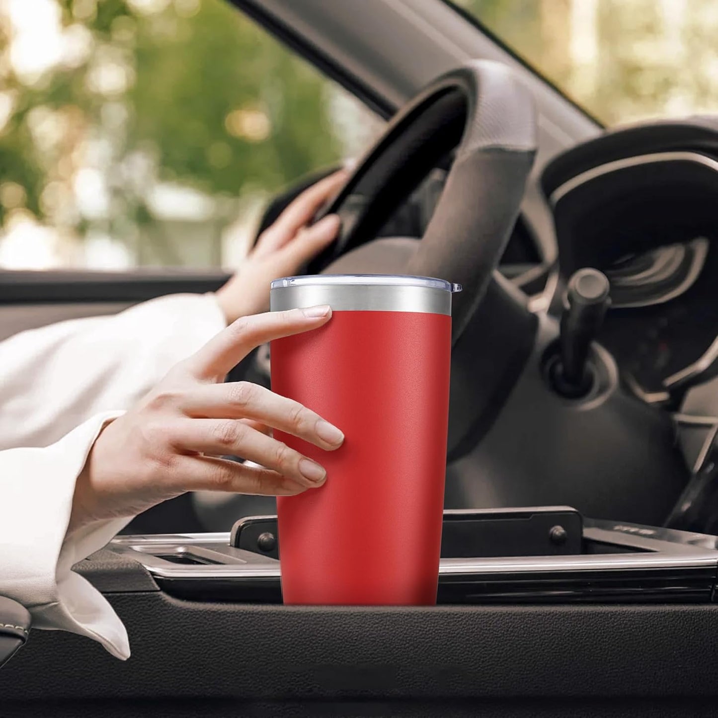 20 oz Tumbler with Lid Stainless Steel Insulated Tumblers Cups Travel Mug | Double Wall Vacuum, Powder Coated, Keep Drinks Cold and Hot, Waterproof Lid, Fit of Car Cup Holders, Sagebrush Green
