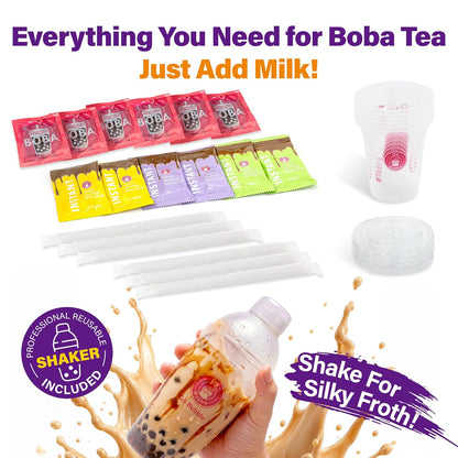 All in One Boba Tea Kit for Kids - Mixed Fruit, 6 Servings
