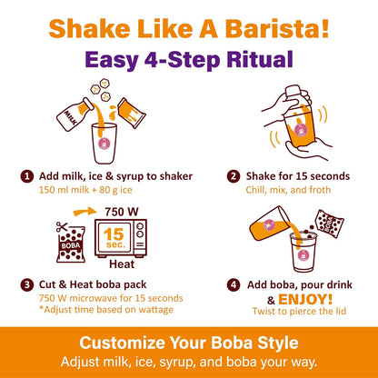 All in One Boba Tea Kit for Kids - Mixed Fruit, 6 Servings