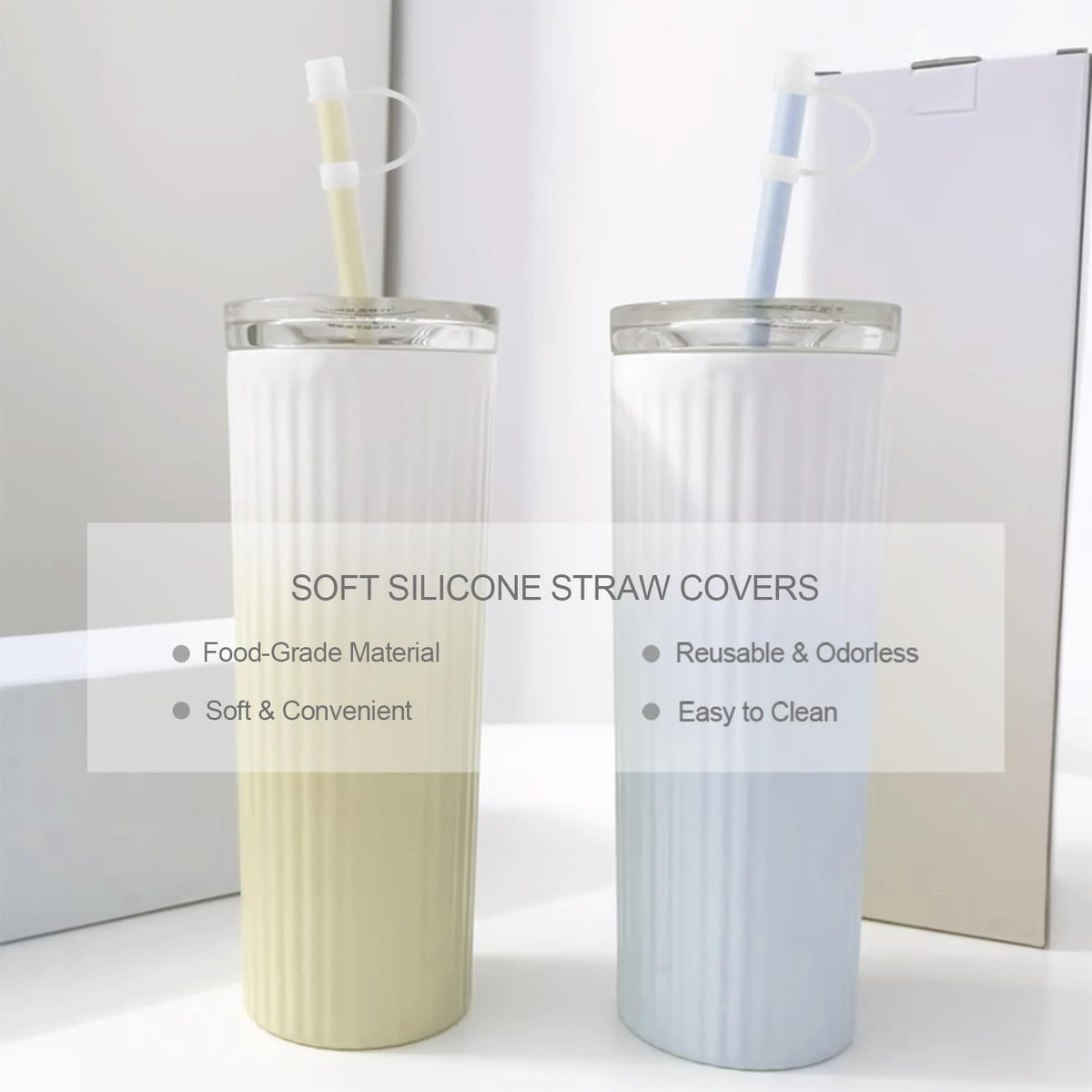 Silicone Straw Cover Caps for Stanley Tumbler 40-20 oz