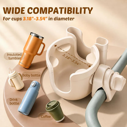 Cup Holder for Walker: Stroller Cup Holder Attachment with Phone Holder