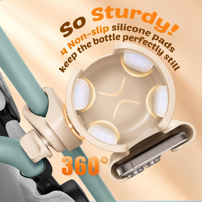 Cup Holder for Walker: Stroller Cup Holder Attachment with Phone Holder