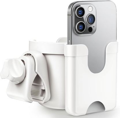 Cup Holder for Walker: Stroller Cup Holder Attachment with Phone Holder