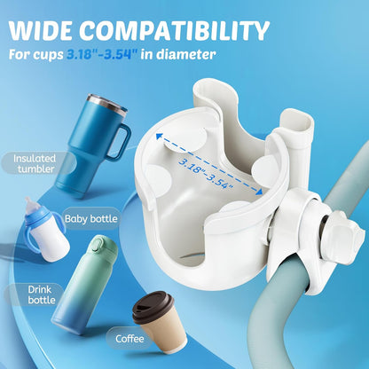 Cup Holder for Walker: Stroller Cup Holder Attachment with Phone Holder