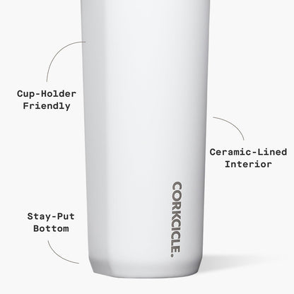 Commuter Cup Travel Mug - Insulated Coffee Mug with Lid - Keeps Drinks Cold 18 Hours - 360° Spill-Proof Sip Lid - Holiday Gift - Great for Gifting Warmth - 17 oz - Burnt Wood