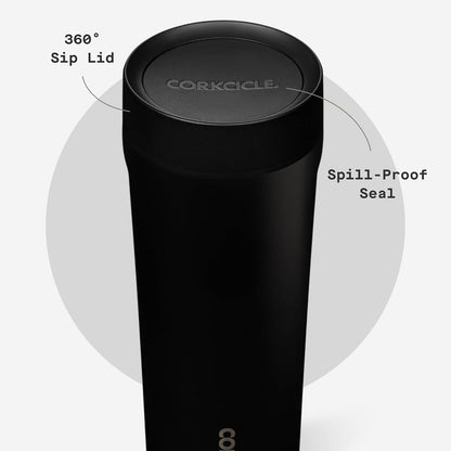 Commuter Cup Travel Mug - Insulated Coffee Mug with Lid - Keeps Drinks Cold 18 Hours - 360° Spill-Proof Sip Lid - Holiday Gift - Great for Gifting Warmth - 17 oz - Burnt Wood