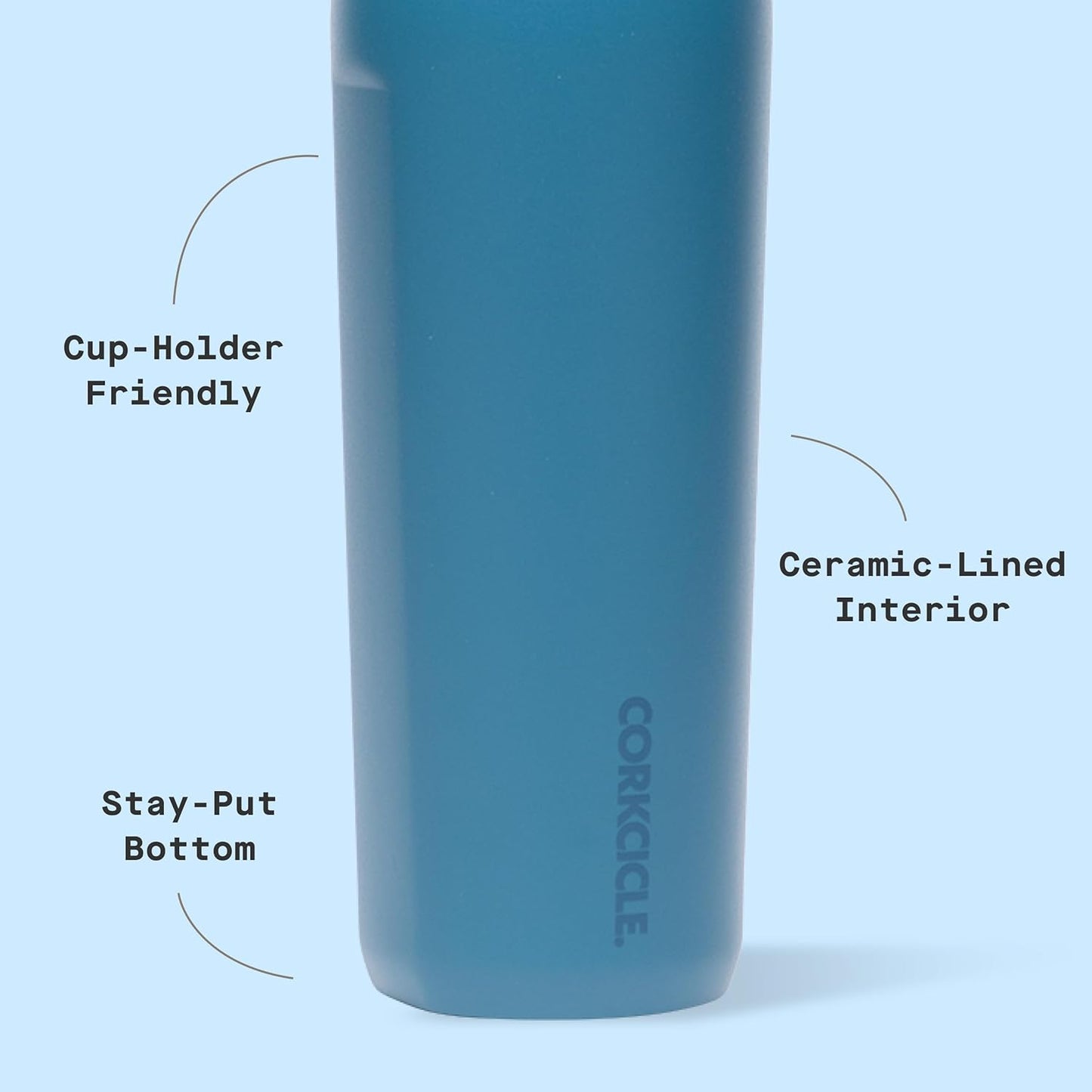 Commuter Cup Travel Mug - Insulated Coffee Mug with Lid - Keeps Drinks Cold 18 Hours - 360° Spill-Proof Sip Lid - Holiday Gift - Great for Gifting Warmth - 17 oz - Burnt Wood