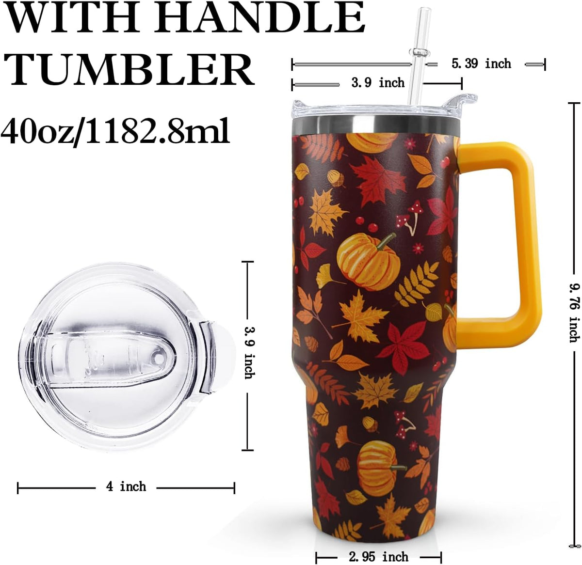 Ceovfoi 40 Oz Leopard & Zebra Print Tumbler With Handle, Lid & Straw - Insulated Travel Coffee Mug Water Bottle, Animal Print Gifts for Women Men
