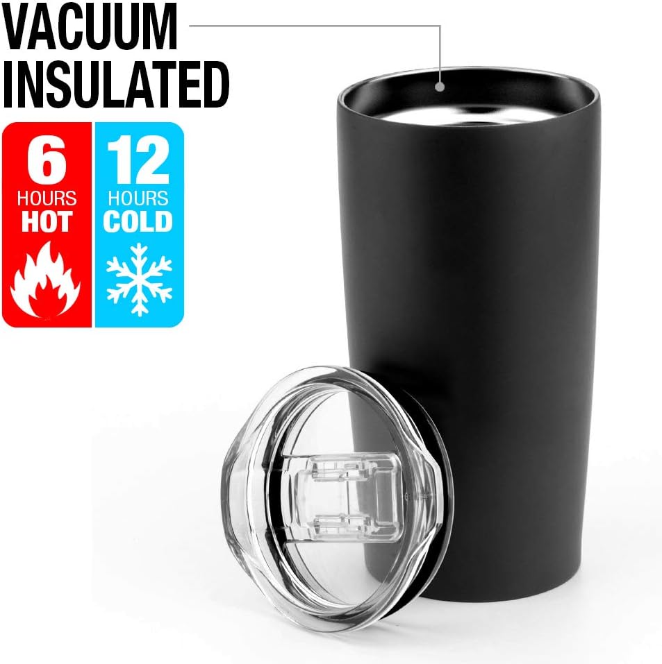 Vacuum Insulated & Double Wall with Leakproof Sliding Lid | Great for Hot