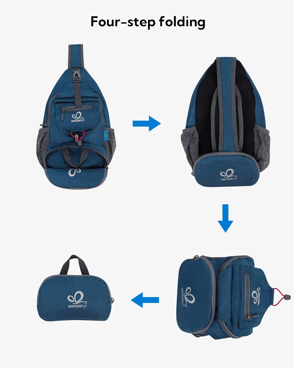 Packable Sling Backpack Lightweight Crossbody Bag Travel Daypack