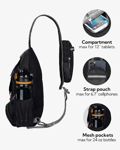Packable Sling Backpack Lightweight Crossbody Bag Travel Daypack