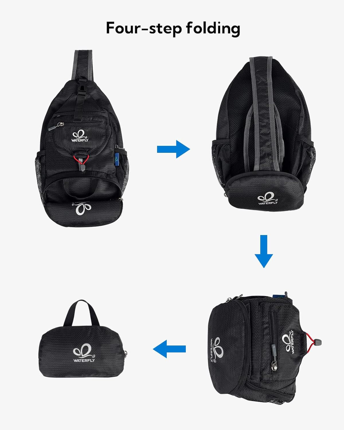 Packable Sling Backpack Lightweight Crossbody Bag Travel Daypack